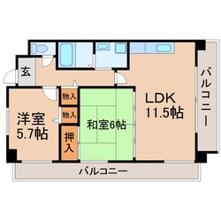 フルーレットコートの物件間取画像